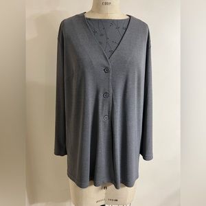 Hilliard & Hanson 2pc Tank and Button Front Cardigan Jacket Size 1X